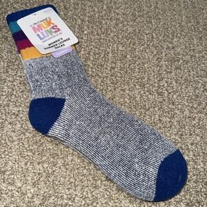 Muk Luks Women's Summer Lounge Socks Blue Multi Size 6-11 Cushioned